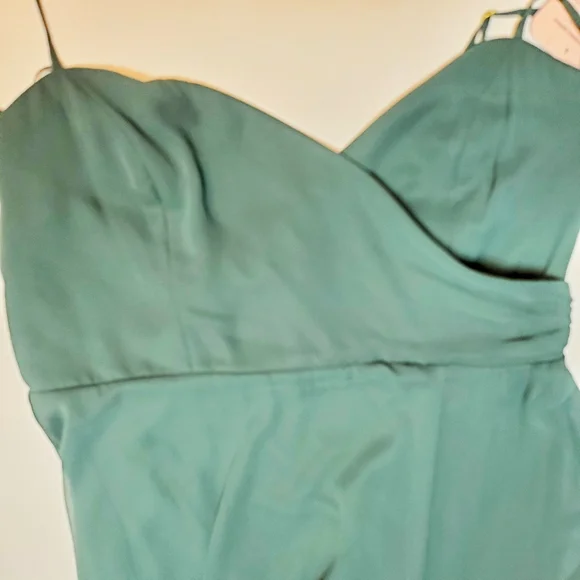 NWT Lovely Adjustable Strap Wrap Bodice Maxi Dress Evergreen Sz 10 - Picture 8 of 15
